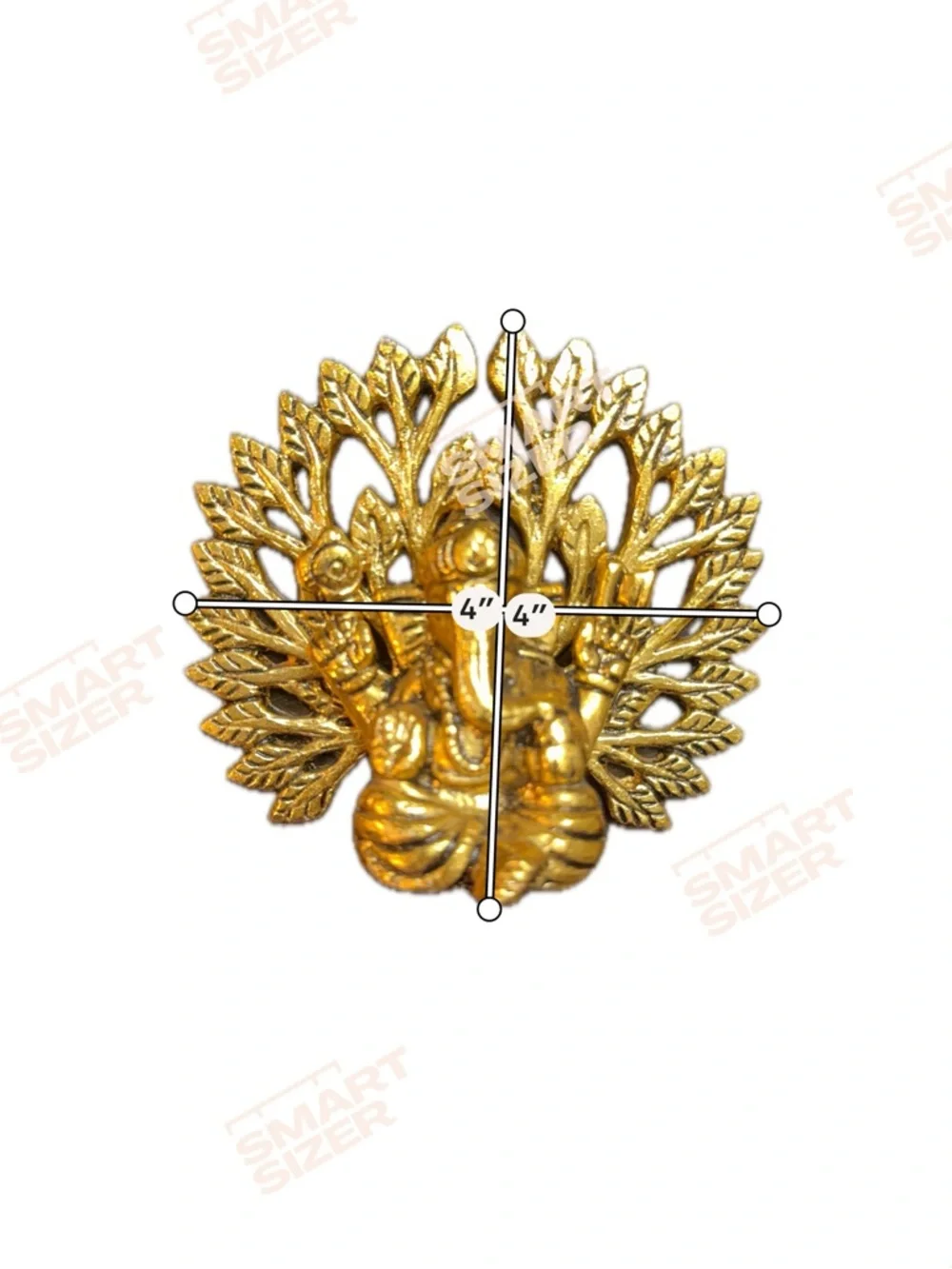 Gold Ganesha Standing Statue Accent - Decorative Hindu Deity Sculpture Small